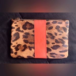 Leopard print makeup bag